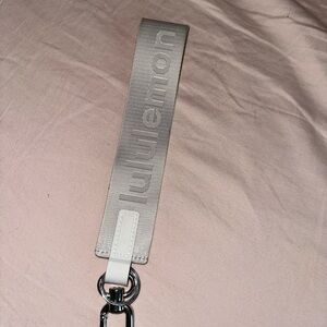 Lululemon Never Lost White Keychain